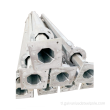 Octagonal hot dip galvanized signal signal ng bakal na bakal